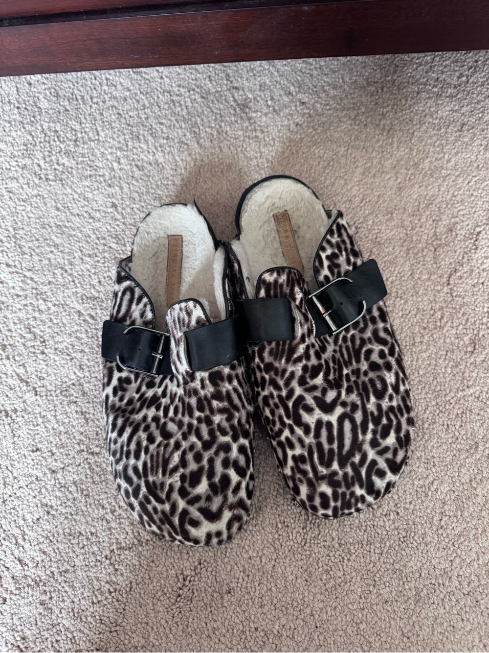 Veronica Beard Ponyhair Animal Print Mules